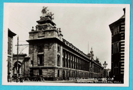 * Hull - Yorkshire (United Kingdom - England) * (Real Photograph, Nr 2) Guildhall, Town Hall And Municipal Chambers - Hull