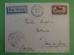 BW17  MAROC   BELLE  LETTRE  1930 PETIT BUREAU BENIMEL  A JOUY FRANCE  +AFF. INTERESSANT+++ - Luftpost