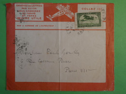 BW17  MAROC   BELLE  LETTRE  PUB. 1930 PETIT BUREAU KENITRA   A  PARIS FRANCE  +AFF. INTERESSANT+++ - Airmail