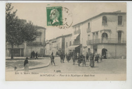 MONTAGNAC - Place De La République Et Rond Point - Montagnac