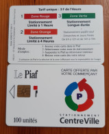 CARTE A PUCE PIAF MEAUX 100 UNITES (CARTE OFFERTE PAR COMMERCANT) PAS COURANT T.B.E !!! - Tarjetas De Estacionamiento (PIAF)