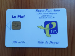 CARTE A PUCE PIAF TROYES 1000ex DU 03/03 B.E !!! - PIAF Parking Cards