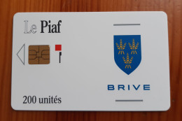 ANCIENNE CARTE A PUCE PIAF BRIVE 200 UNITES T.B.E !!! - PIAF Parking Cards