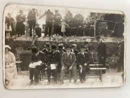 CPA - Carte Photo - Photo De Famille - Une Poussette - Noces