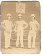 Photo 10,5 Cm X 14 Cm   "souvenir Du TONKIN  HANOI 1890 " 3 Soldats - Guerre, Militaire