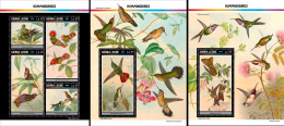 Sierra Leone 2023, Animals, Hummingbirds, 4val In BF +2BF - Colibris