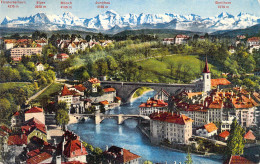 SUISSE - BERN - Ponts De La Nydeck Et Les Alpes - Carte Postale Ancienne - Berna