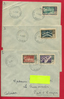 1951 - Maroc - 3 Enveloppes Cachet  CASABLANCA - POSTES Sur Tp De SOLIDARITE PA  N° 83 Et 302 - 303 - 304 - Lettres & Documents