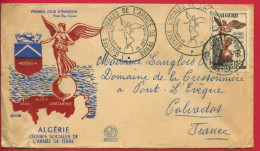 1953 - Algérie - Cachet De Constantine "ŒUVRES SOCIALES DE L'ARMEE DE TERRE" - Tp N° 307 - Lettres & Documents