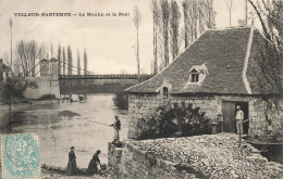 Vicq Sur Gartempe * 1905 * Le Moulin Et Le Pont * Minoterie Roue Pêche à La Ligne Pêcheurs Villageois - Altri & Non Classificati