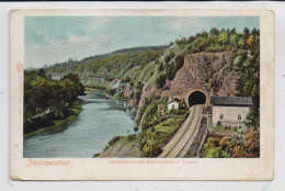 0-9262 FRANKENBERG, Zschopauthal, Harrasfelsen, Körnerkreuz, Eisenbahntunnel, Ca. 10ß5, Verlag Glaser - Frankenberg