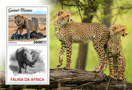 Guinea Bissau 2023, Animals Of Africa, Rhino, BF - Rinocerontes