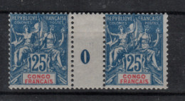 Congo _ Français_ 1 Millésimes -   25c Bleu ( 1900)  N°44 - Autres & Non Classés