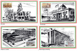 Transkei - 1982 Centenary Of Umtata Maxi Card Set # SG 112-115 , Mi 111-114 - Transkei