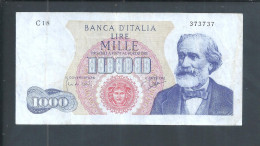 Banconota Italia 1000 Lire 28 Giugno 1962 - Rarita Unica N° C18 - 373737 - Filigrana - Vedi Foto Firme Carli-Ripa - - [ 7] Fautés & Variétés