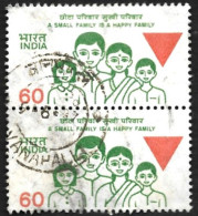INDE  1987   -  YT 900 - Une Petite Famille  - Oblitéré - Used Stamps