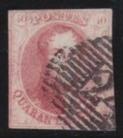 Belgie  .   OBP    .    8(2 Scans)      .    O     .    Gestempeld     .   /   .    Oblitéré - 1851-1857 Médaillons (6/8)