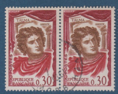 Talma, N° 1302 X2, Petite Variété, Cou Rougeatre  ( V2307B/10.1) - Oblitérés