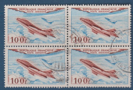 Avion Mystere IV, Bloc De 4, N° PA 30 , Petite Variété, Avion Dédoublé ( V2307B/11.4) - Used Stamps