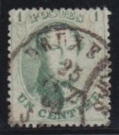 Belgie  .   OBP    .    13B   Perf. 14½    .    O     .    Gestempeld     .   /   .    Oblitéré - 1863-1864 Médaillons (13/16)