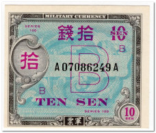 JAPAN,10 SEN,1945,P.63,UNC - Japon