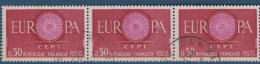 Europa, N° 1267, X3 Petite Variété, Centre Rose ( V2307B/12.3) - Gebruikt