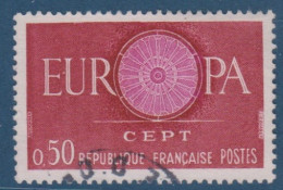 Europa, N° 1267,  Petite Variété, Centre Rose ( V2307B/12.5) - Used Stamps