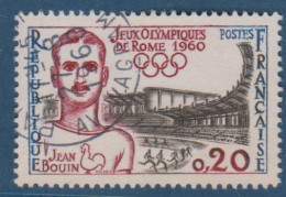 Jean Bouin N° 1265,  Petite Variété, Chiffres Noiratres ( V2307B/12.6) - Used Stamps