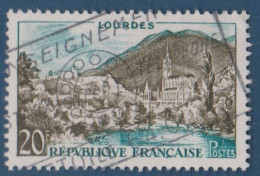 Lourdes N° 1150  Petite Variété, Liseré Bleu Au Sommet( V2307B/13.7) - Used Stamps