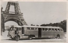 AUTOBUS AUTOCAR. TOUR EIFFEL. SWEDISH TRANSEUROPEAN BUS LINES Carte Photo - Bus & Autocars