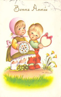 NOUVEL AN - Enfant Avec Bouquet - Illustration Signée M GRANADOS- Carte Postale Ancienne - Nouvel An