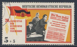 DDR Germany 1965 Mi 1102 YT 804 SG E820 Used - Dimitrov Denouncing Facism, Zeitung Rote Fahne - 20th Ann. Liberation - Andere & Zonder Classificatie