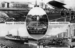 BELGIQUE - OSTENDE - Bonjour D'Ostende - Multivues - Carte Postale Ancienne - Oostende