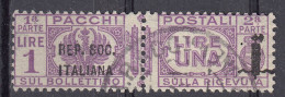 ITALIA, REPUBBLICA SOCIALE - 1944 - Francobollo Usato Per Pacchi: Unificato 42. - Paketmarken