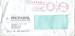 Portugal Cover With Meter Stamp PROFABIL Macau Incoming Mail - Lettres & Documents