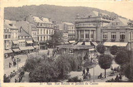 BELGIQUE - Spa - Rue Royale Et Jardins Du Casino - Carte Postale Ancienne - Spa