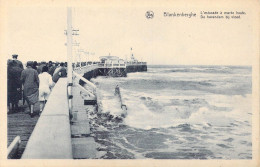 BELGIQUE - Blankenberge - L'estacade à Marée Haute - Carte Postale Ancienne - Blankenberge