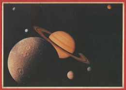 Saturne Et Satellites - Carte écrite 1987 - BE - Astronomie