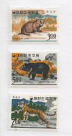 1966  Mammals: Badger, Bear, Tiger S 502-4  **  MNH  - Corée Du Sud