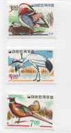 1966  Birds: Mandarin Ducks, Cranes, Pheasants Sc 493-5  MNH ** - Corée Du Sud