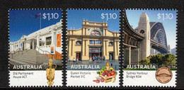 AUSTRALIA, 2021 HERITAGE SITES 3 MNH - Mint Stamps