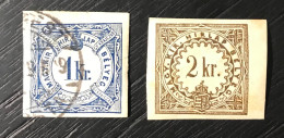 Lot De 2 Timbres Hongrie 1868 - Other & Unclassified