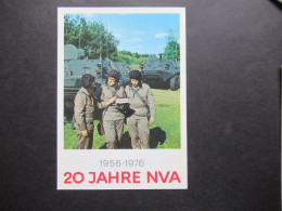 DDR 1976 Motiv PK 20 Jahre NVA 1956 - 1976 / Militär / Nationale Volksarmee - Storia Postale