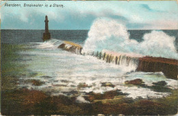 Scotland Aberdeen Breakwater In A Storm - Aberdeenshire