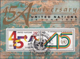 UNO NEW YORK 1990 Mi-Nr. Block 11 O Used - Aus Abo - Blocs-feuillets