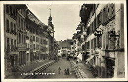 CPA Lenzburg Kanton Aargau, Rathausgasse, Gasthaus Zum Hirschen - Lenzburg