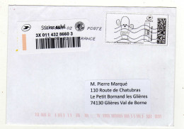 Enveloppe FRANCE Avec Sticker Suivi Vignette D'Affranchissement Oblitération LA POSTE 02/05/2023 - 2010-... Geïllustreerde Frankeervignetten