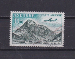 ANDORRE FRANCAIS 1961 PA N°6 OBLITERE PAYSAGE - Poste Aérienne