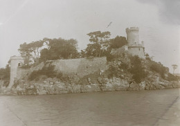Plouër Sur Rance * Le Chêne Vert Et Le Château De La Roche * Photo Ancienne Circa 1900 Format 11.2x8cm - Andere & Zonder Classificatie