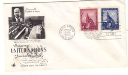 Nations Unies - New York - Lettre FDC De 1958 - Oblit New York - Central Hall à Londres - - Covers & Documents